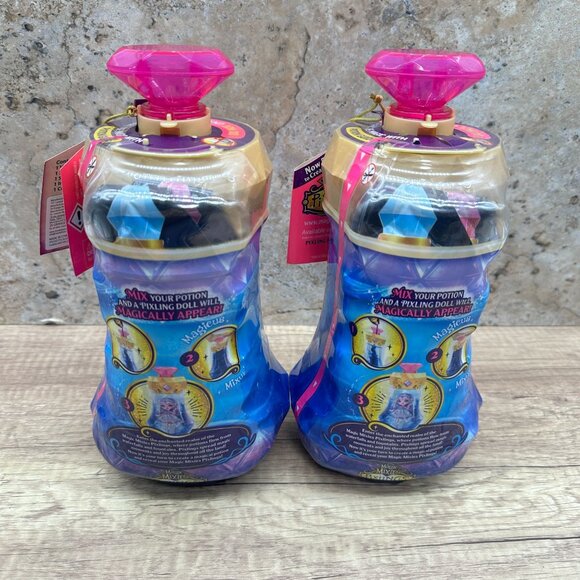 Lot Of 2 Magic Mixies Pixlings Amber The Dragon Pixling Doll Figure with Potion - Picture 2 of 10